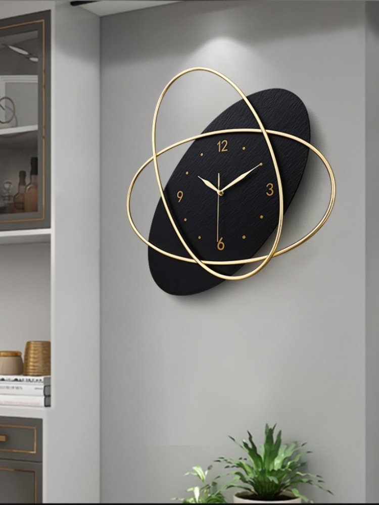 Minimalist Large Luxury Wall Clock Living Room Creativity Silent Metal Wall Clock Modern Design Reloj De Pared Wall Decor LL50WC 4