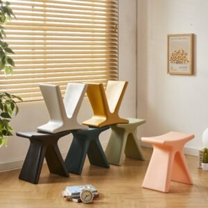 Wuli Nordic Household Shoe Changing Stool Creative Small Bench Modern Minimalist Small Stool Low Stool Special-shaped Stool 1