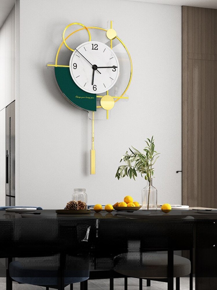 Creativity Nordic Wall Clock Living Room Large Silent Pendulum Wall Clock Modern Design Reloj Pared Grande Home Decor LL50WC 5