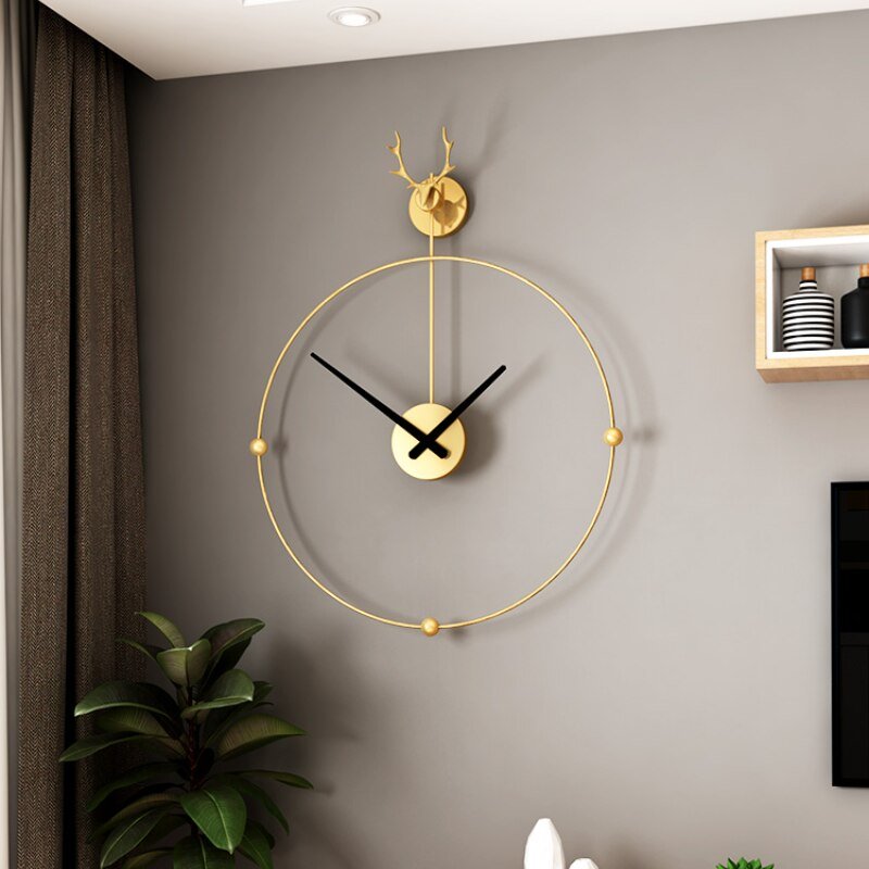 Big Nordic Wall Clock Luxury Modern Design Minimalist Pendulum Wall Clock Unique Creative Living Room Wandklok Home Decor ZP50ZB 2