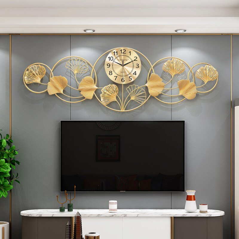 Chinese Style Wall Clocks Creative Metal Silent Luxury Golden Large Wall Clocks Modern Reloj De Pared Home Accessories ZP50ZB 3