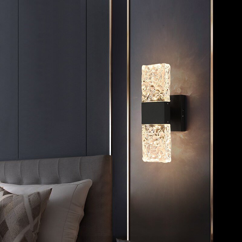 Nordic Transparent Crystal Gold Wall Lamp Luxury Sconce Wall Light For Living Room Bedroom Stair Aisle Creative LED Lamp Decor 3