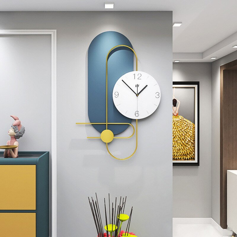 Nordic Luxury Wall Clock Living Room Creativity Silent Wall Clock Modern Design Minimalist Reloj Pared Wall Decoration LL50WC 1