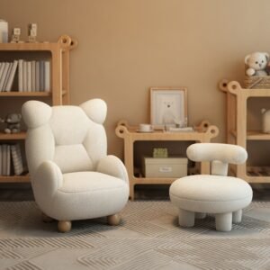 Wuli Lamb Velvet Cream Children's Bear Sofa Chair Cute Baby Single Cartoon Seat Mini Lazy Small Sofa Modern Simplicity 1