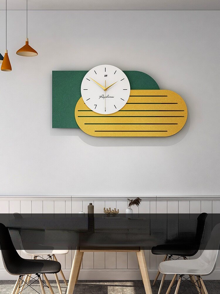 Large Silent Wooden Wall Clock Modern Design Luxury Nordic Wall Clock Living Room Reloj Pared Grande Home Decor LL50WC 3