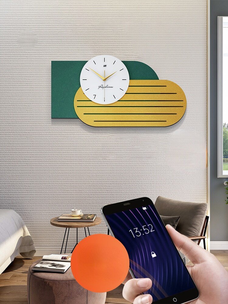 Large Silent Wooden Wall Clock Modern Design Luxury Nordic Wall Clock Living Room Reloj Pared Grande Home Decor LL50WC 5