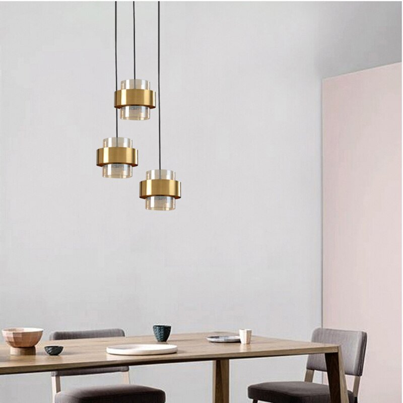 Nordic Pendant Lights Postmodern Ring Glass Hanglamp For Bedroom Dining Room Bar Decor Home Loft Gold E27 Luminaire Suspension 4