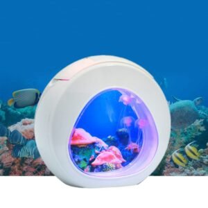 Led Colorful Night Light Mini Aquarium Jellyfish Lamp Novelty Gift For Children Bedroom Decor Usb Batterys Bedside Night Lamp 1