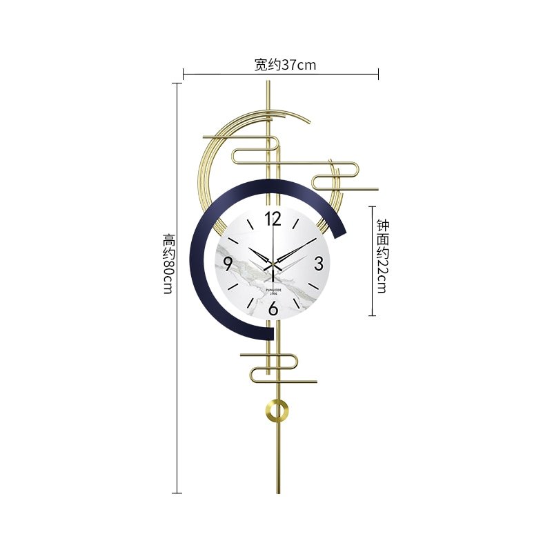 Nixie Modern Wall Clock Irregular Pendulum Gold Fashion Wall Clock Silent Creative Orologio Tische Parete Living Room Decor YH 6