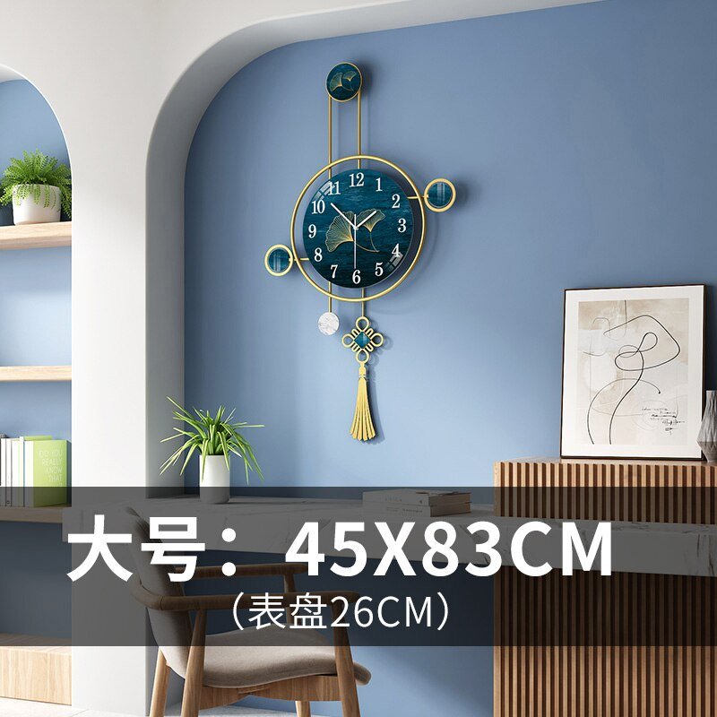 Metal Large Wall Clock Art Mechanism Chinese Style Luxury Digital Creative Wall Clock Silent Reloj Cocina Home Decoration ZP50BG 6