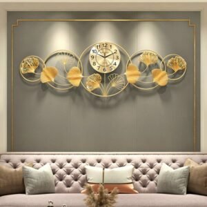 Chinese Style Wall Clocks Creative Metal Silent Luxury Golden Large Wall Clocks Modern Reloj De Pared Home Accessories ZP50ZB 1