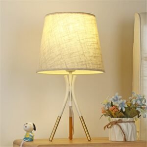 Nordic Table Lamp Modern Living Room Bedroom Desk Decor Lamp Remote Control Dimming Led Bedside Lamp E27 Iron Tripod Table Lamps 1