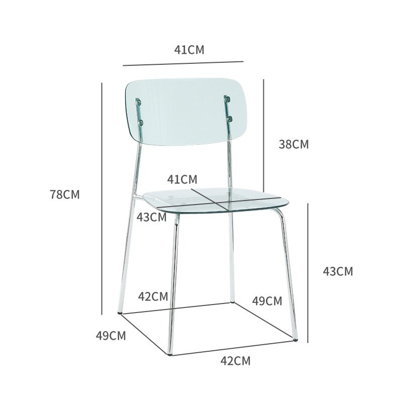 Wuli Transparent Chair Photo Nordic Ins Back Home Acrylic Dining Chair Celebrity Makeup Stool Negotiation Table Crystal Chair 5