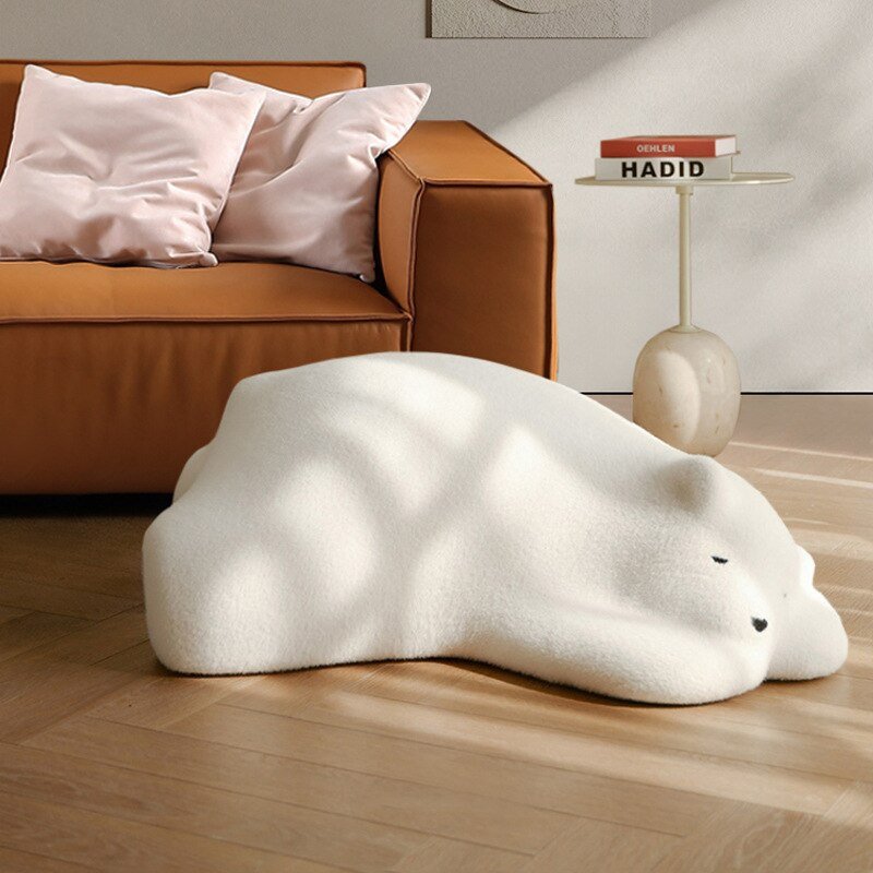 Wuli Sleeping Bear Nordic Lazy Sofa Animal Seat Creative Polar Bear Children's Stool Celebrity Lying Bear Backrest Pillow 2