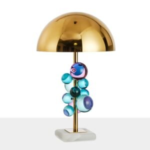 Modern Crystal Ball Table Lamp Gold Marble Mushroom Table Lamps For Living Room Bedroom Nordic Home Decor Home E27 Bedside Lamp 1