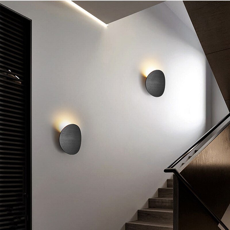 Modern Cob Led Wall Lamp Aluminum Moon Wall Lamps For Living Room Bedroom Stairs Light Nordic Bedside Lamp Bathroom Fixtures 3
