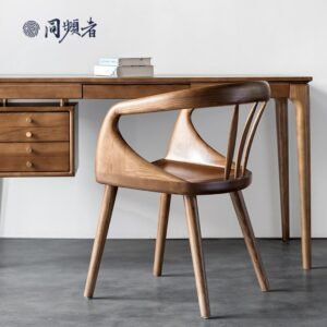 Wuli Home Solid Wood Chair Designer Nordic Restaurant Study Dining Chair Modern Minimalist Home Backrest Chair 1