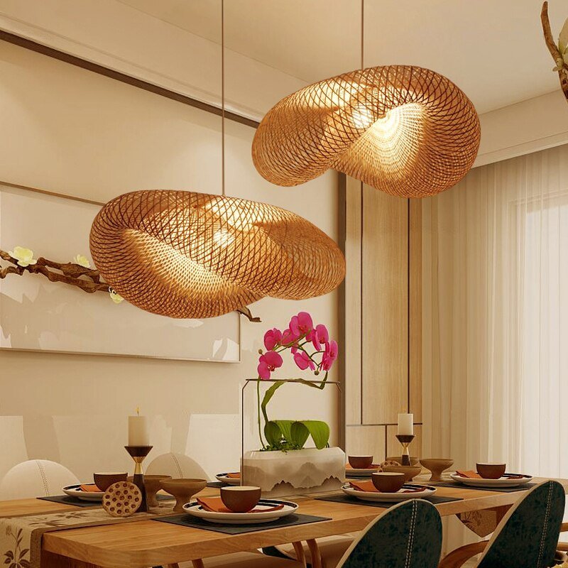 Southeast Asia Pendant Lights Handmade Bamboo Hanglamp For Living Room Bedroom Dining Room Bar Decor Loft Luminaire Suspension 2