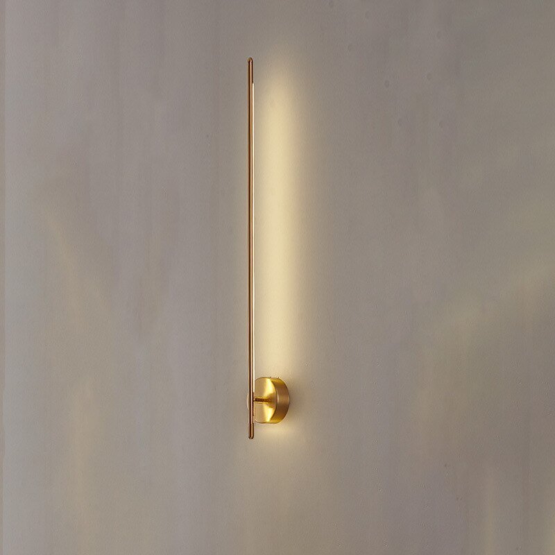 Nordic LED Long Wall lamp Horizontal Vertical Iron rotate Wall Light Mirror Light Minimalist Wall Sconces Gold Chrome Wall Light 3
