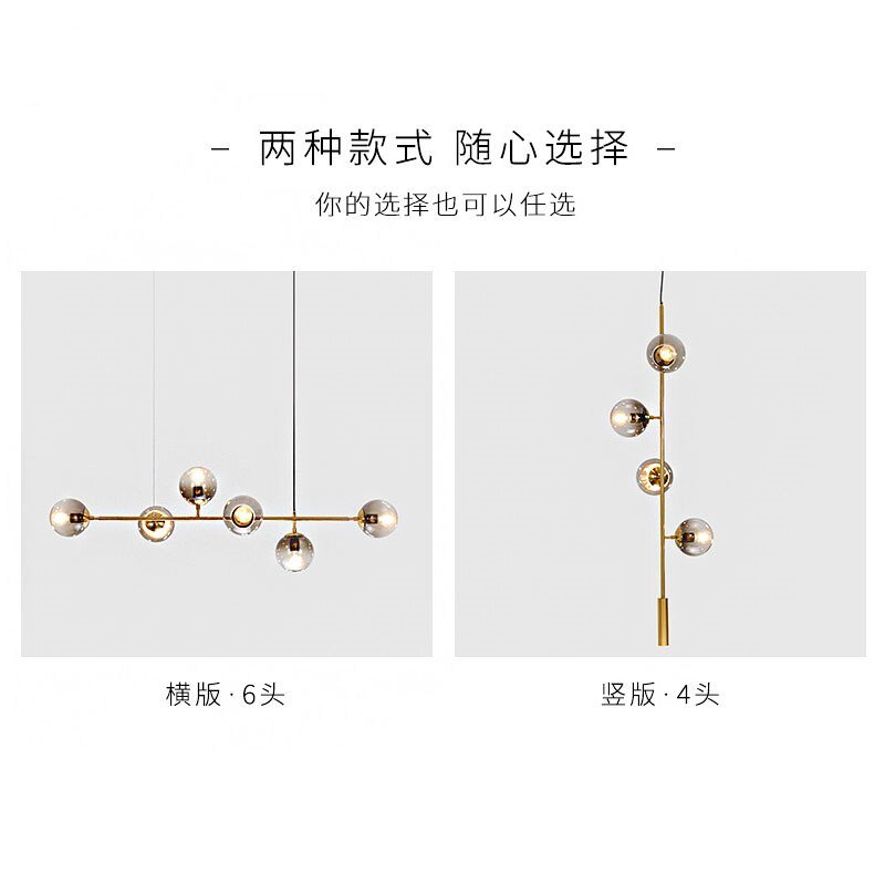 Nordic Chandeliers Magic Bean Molecular Hanging Lamp For Living Room Dining Room Bar Decor Home E27 Glass Suspension Chandelier 5