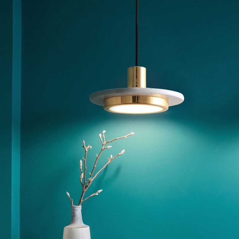 Modern Led Pendant Lights Iron Marble Hanglamp For Dining Room Bedroom Bar Decoration Loft Lamp Nordic Home Kitchen Fixtures 1