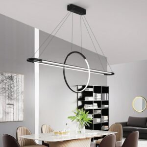 new Led Pendant Light Nordic Living Room dining room kitchen Hanging lamp Luminaria white black gold dimmable Lighting  Fixtures 1