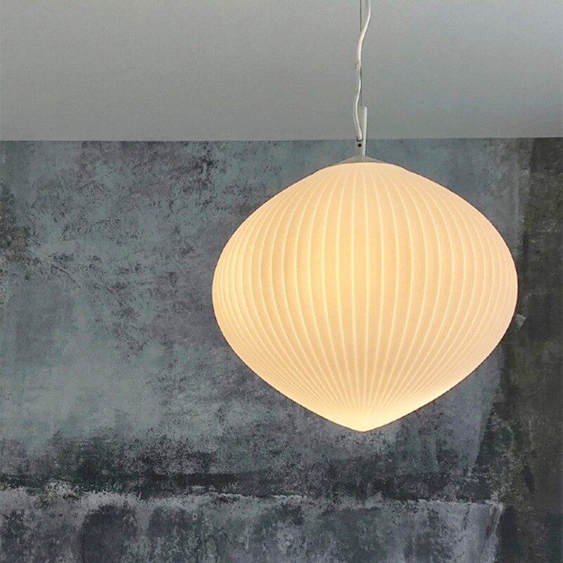 Modern Striped Glass Pendant Light Nordic Designer Kitchen Hanging Lamp For Dining Room Bedroom Bar Decor Home Fixtures 3