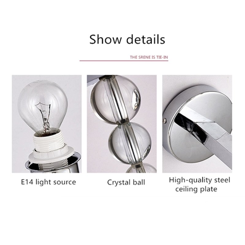 Modern Crystal Wall Lamp For Living Room Bedroom Loft Decor Nordic Bedside Wall Light Bathroom Fixtures Mirror Light Fixtures 6