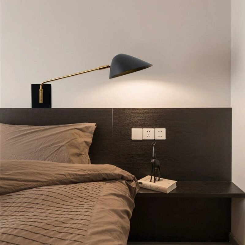 Modern Living room Wall lamp Creative Indoor Duckbill Lampshade Rotatable Long Arm Bedroom Wall Sconce Nordic Home Decor Light 4