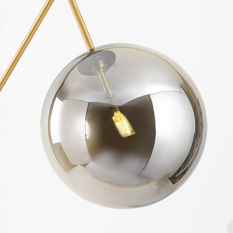 Modern Led Floor Lamp Gold Glass Ball Floor Lamps For Living Room Bedroom Study Decor Light Nordic Home G9 Marble Standing Lamp 5