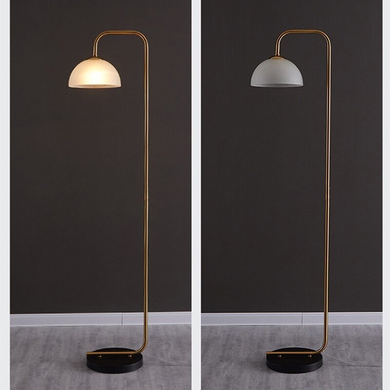 Modern Gold Floor Lamp Iron Glass Floor Lamps For Living Room Bedroom Study Decor Light Nordic Home E27 Bedside Standing Lamp 4