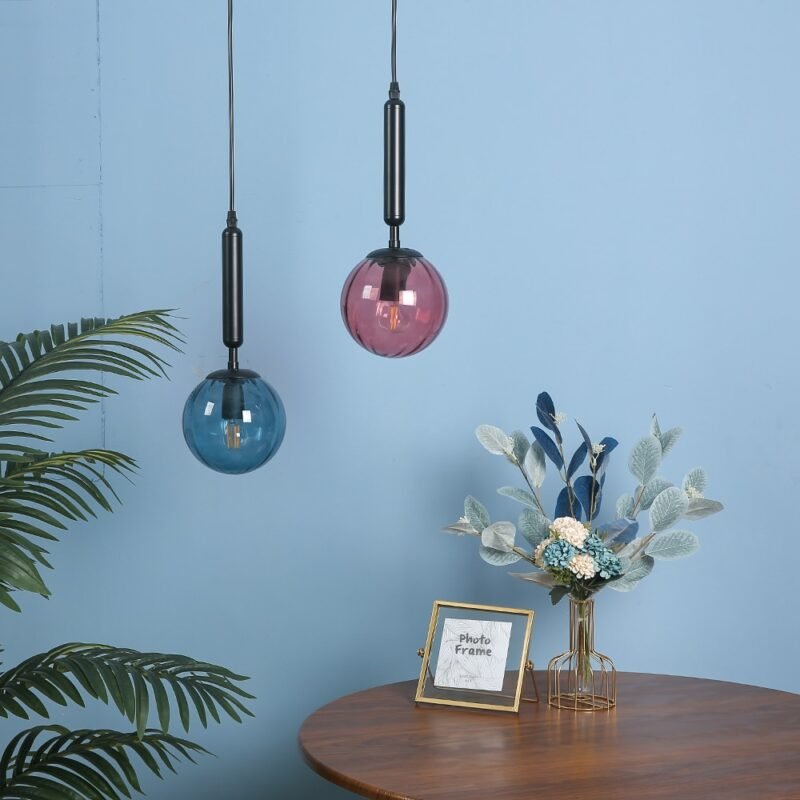 Modern Pendant Lights Nordic Glass Ball Hanglamp For Dining Room Bedroom Bar Decor Luminaire Suspension Loft Light Fixtures 5