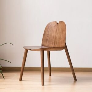 Wuli Nordic Household Solid Wood Chair Designer Restaurant Study Dining Chair Modern Minimalist Backrest Chair 1