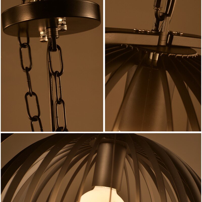 Nordic Modern Pendant Lights Iron Birdcage Hanglamp For Bedroom Dining Room Loft Decor Luminaire Suspension E27 Light Fixtures 5