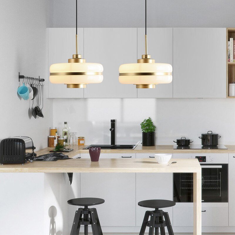 Modern Gold Pendant Light Nordic Designer Glass Hanglamp For Bedroom Dining Room Loft Decor Luminaire Suspension Light Fixtures 2