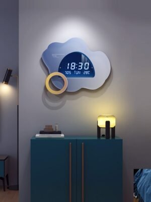 Luxury Digital Wall Clock Living Room Large Silent Acrylic Wall Clock Modern Design Reloj Pared Grande Home Decor LL50WC 1
