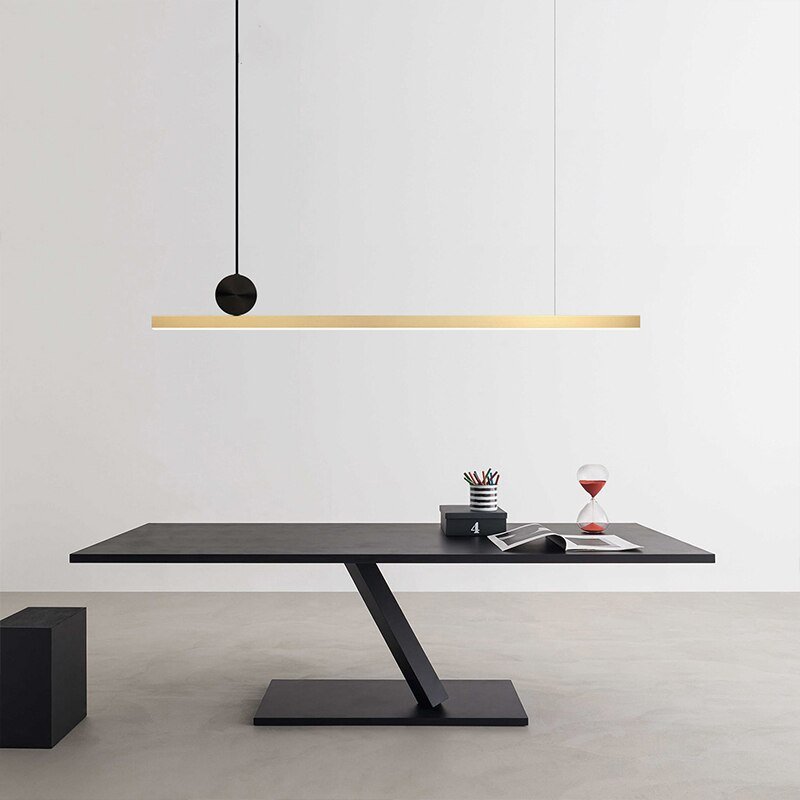 Modern Led Pendant Lights Minimalist All Copper Hanglamp For Dining Room Study Nordic Home Luminaire Suspension Loft Fixtures 3