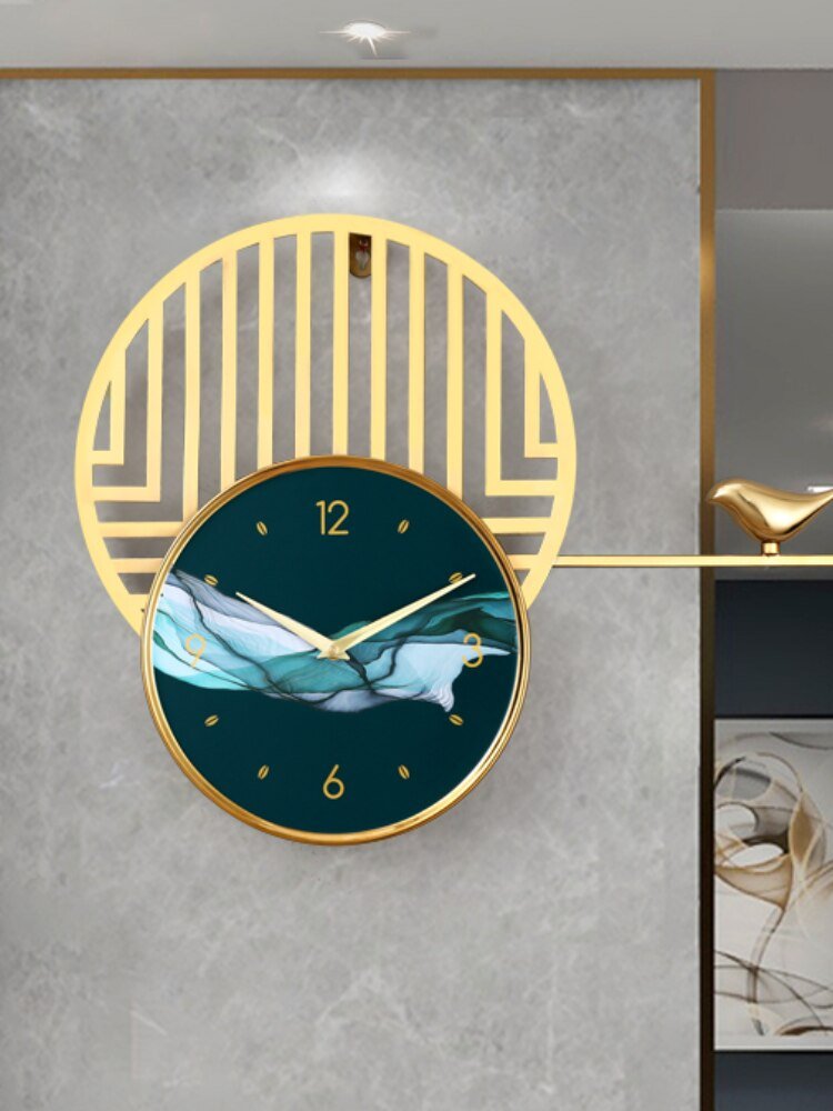 Creativity Luxury Birds Wall Clock Living Room Large Silent Wooden Wall Clock Modern Design Reloj Pared Grande Home Decor LL50WC 6