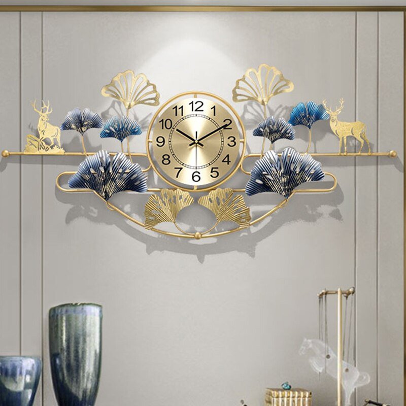 Creative Large Wall Clock Modern Design Iron Silent Luxury Digital Living Room Wall Clock Art Reloj De Pared Home Decor ZP50ZB 6