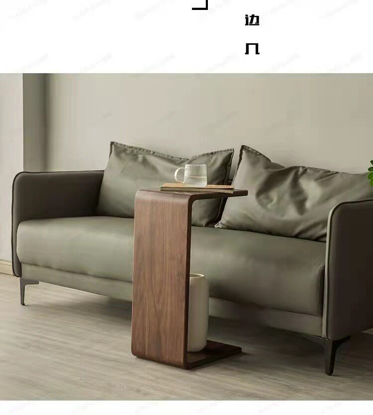 Wuli Coffee Table North American Black Walnut Log Modern Minimalist Guest Bedroom Multifunctional Sofa Side Table 4