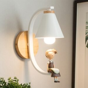 Modern Wood Wall Lamp Creative Resin Model Wall Lamps For Living Room Bedroom Children's Room Nordic Home Decor Light Fixtures 1