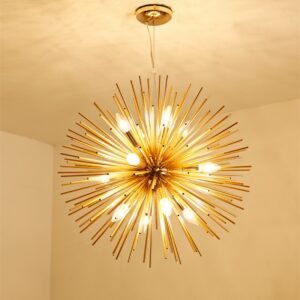 Modern Pendant Lights Gold Dandelion Hanglamp For Living Room Bedroom Dining Room Loft Decor Nordic Home Luminaire Suspension 1