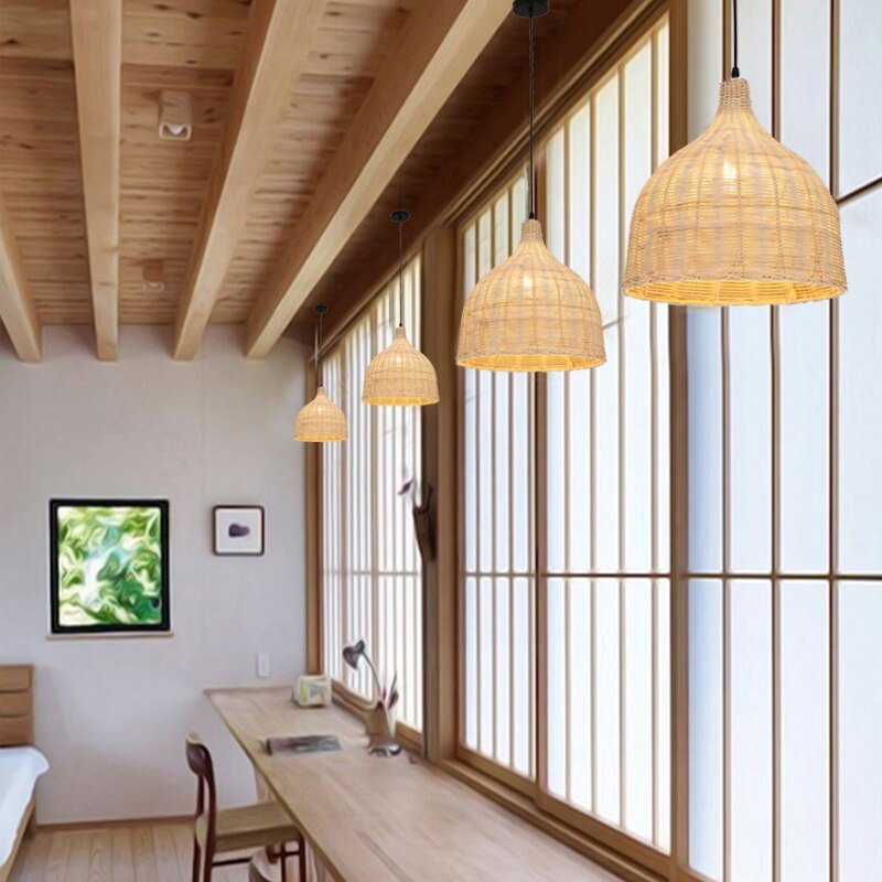 Southeast Asia Rattan Pendant Lights For Dining Room Bedroom Restaurant Bar Decor Loft Hanging Lamp E27 Luminaire Suspension 4