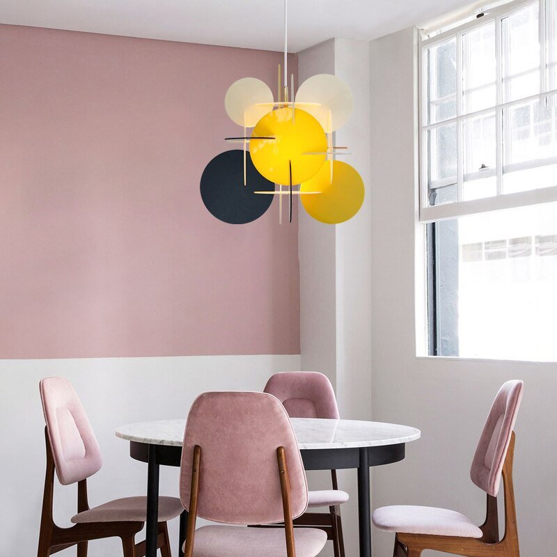 Nordic Postmodern Pendant Lights Colorful Acrylic Hanging Lamp For Dining Room Bedroom Baby Room E27 Home Loft Decor Luminaire 2