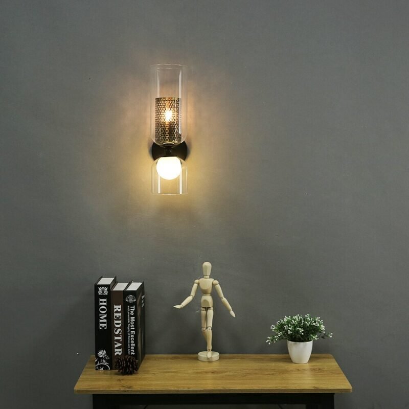 Vintage American LED Glass Wall Light Nordic Bedroom Luster Sconces Modern Kitchen Wall Lamps Decor Sconces Lighting Fixtures 2