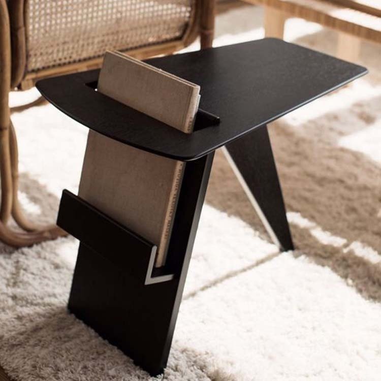Wuli Nordic Solid Wood Sofa Side Table Light Luxury Creative Narrow Coffee Table Table Modern Minimalist Seating Area Table Book 3