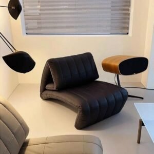 Wuli Nordic Single-Seat Sofa Chair Leisure Creative Foldable Curved Fist Lazy Sofa Multifunctional Chair Shaped Chair New Ins 1