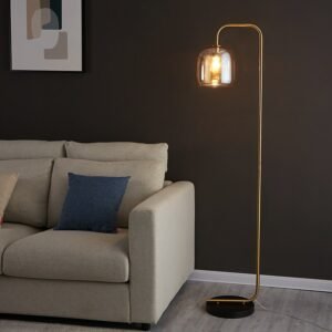 Modern Gold Floor Lamp Iron Glass Floor Lamps For Living Room Bedroom Study Decor Light Nordic Home E27 Bedside Standing Lamp 1