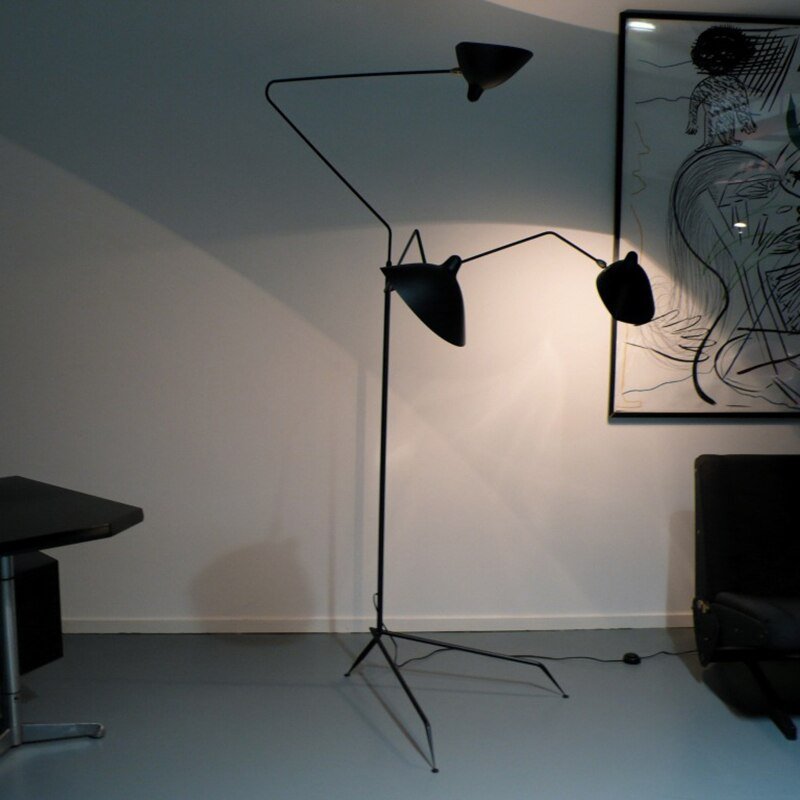 Nordic Floor Lamp Modern Living Room Bedroom Floor Lamps Home Decor Light Fixtures E27 Industrial Iron Tripod Standing Lamp 5