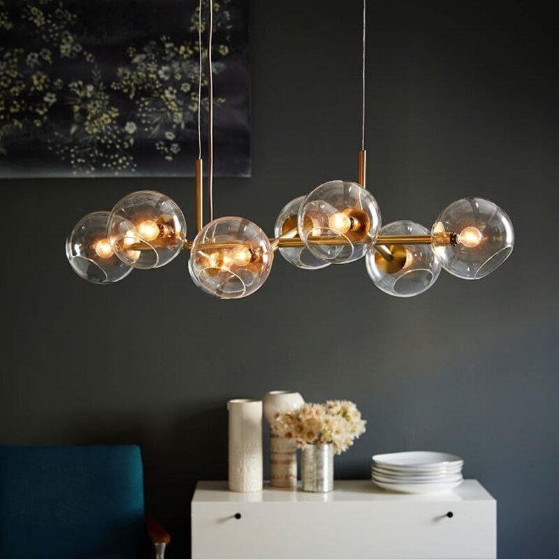 Nordic Led Pendant Lights Postmodern Iron Glass Hanging Lamp For Dining Room Nordic Home Decor Dining Table Ceiling Luminaire 3